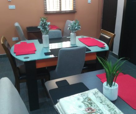 The restaurant at Prodis Hotel, Sagamu