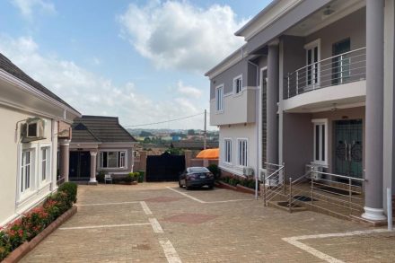 Large parking space at Prodis Hotel in Sagamu